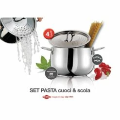 Cuit-pâtes En Inox 18 10 Avec Couvercle égouttoir 20 Cm 4,5 L -DE BUYER Ventes 87327 2 2 Cuit pates en inox 18 10 avec couvercle egouttoir 20 cm 4 5 L Inoxriv